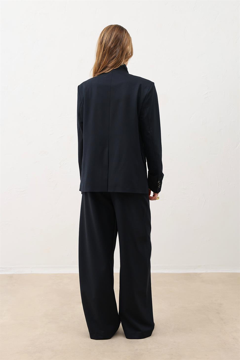 Womens Stand Collar Blazer Jacket