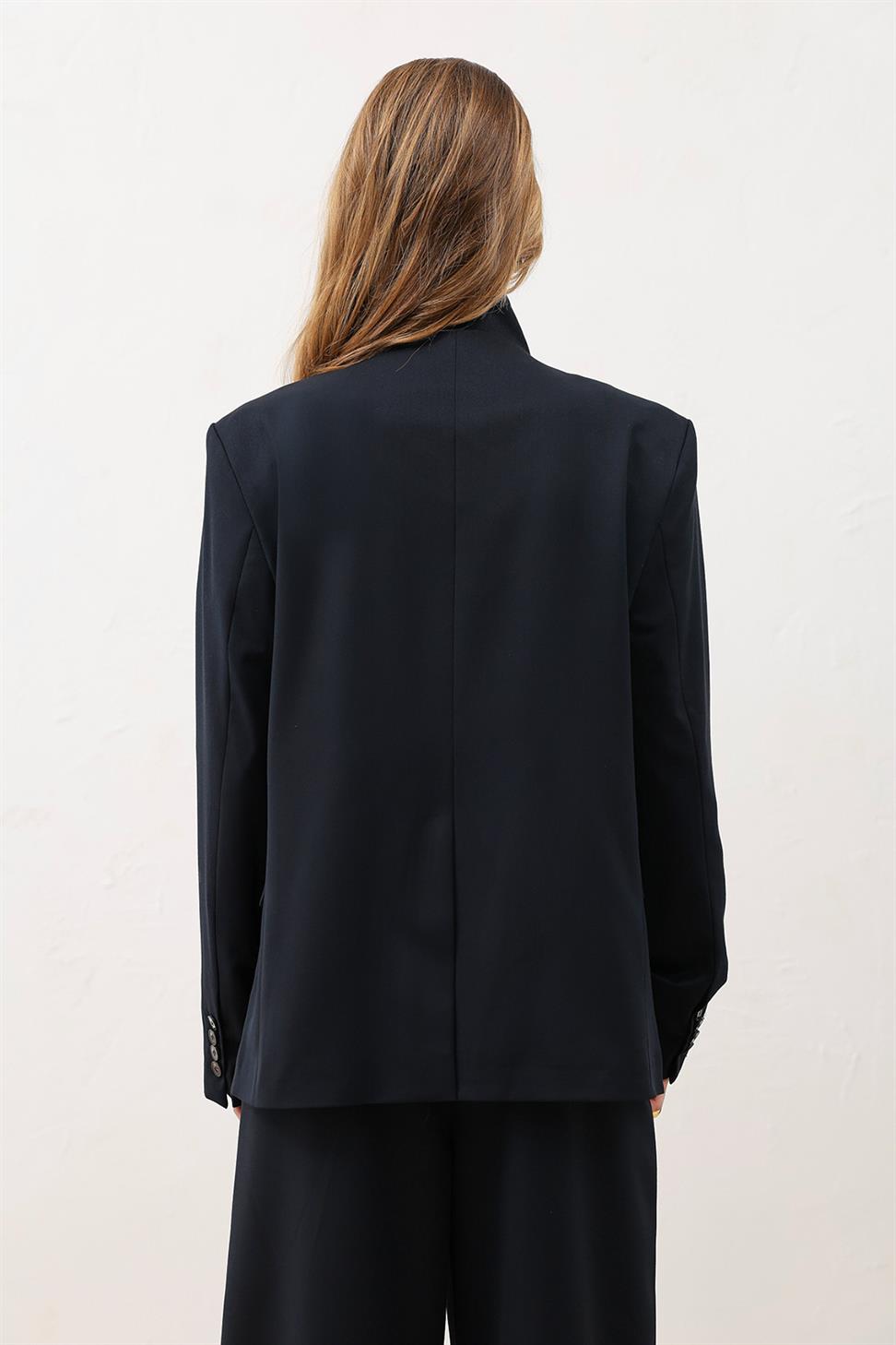 Womens Stand Collar Blazer Jacket