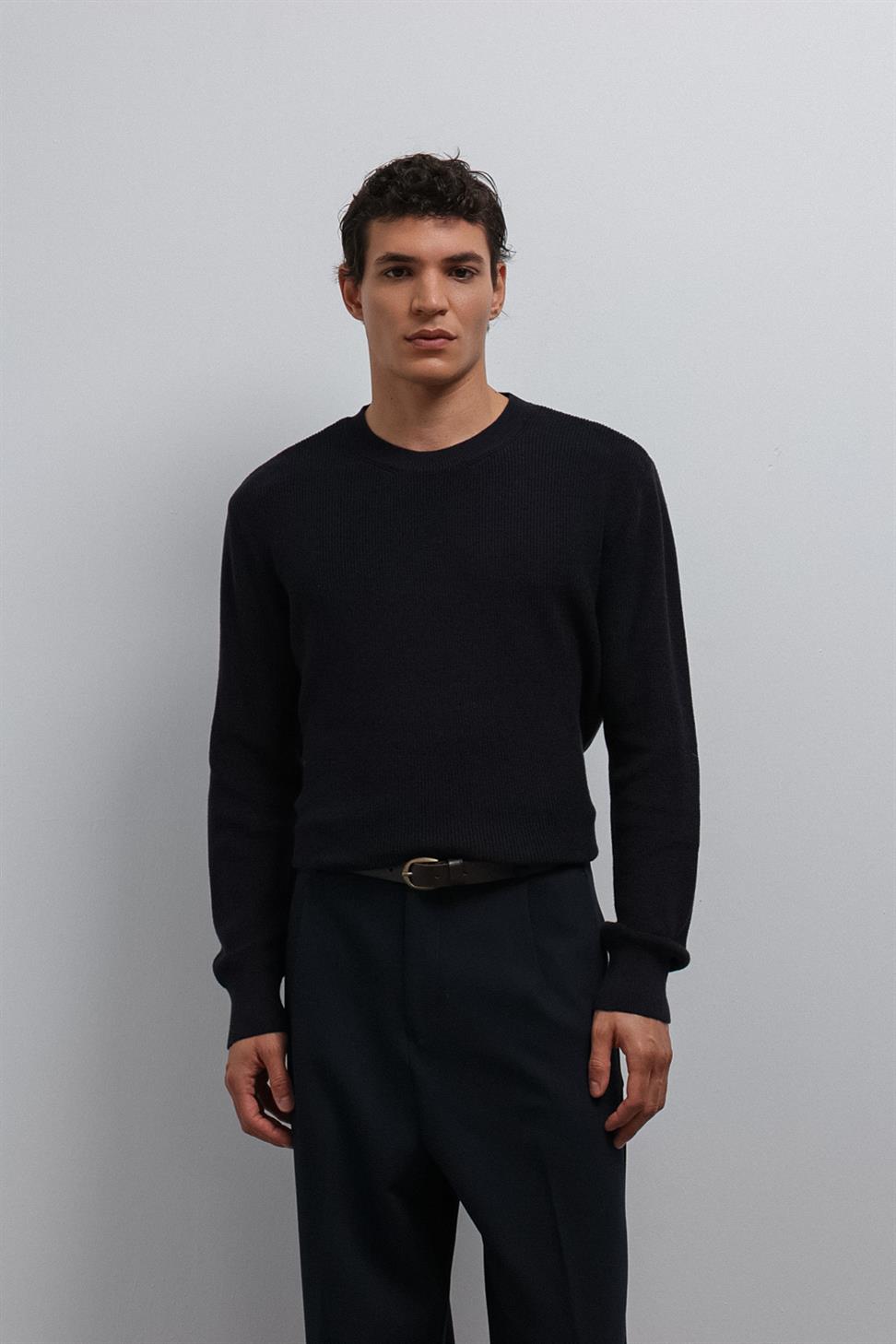 Antioch Lacivert Dokulu Erkek Kazak