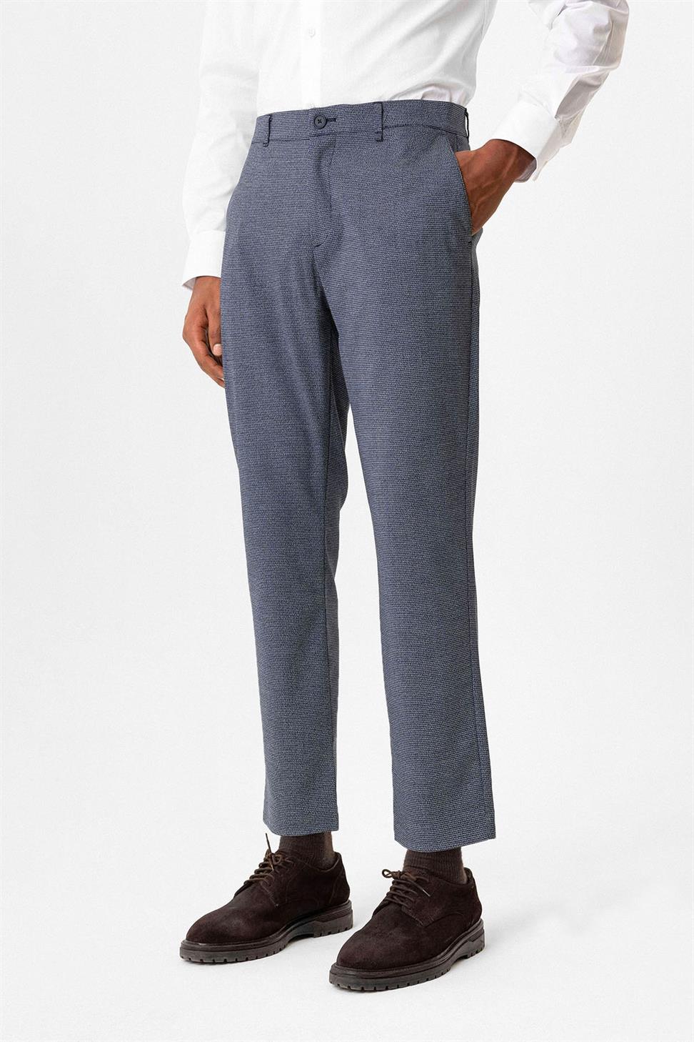 Antioch Lacivert Dokulu Erkek Pantolon