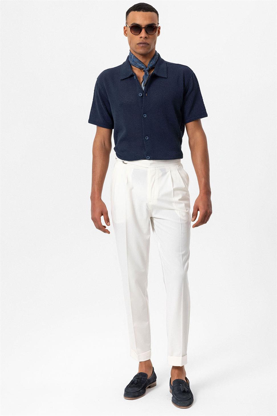 قميص رجالي بأكمام قصيرة محكم