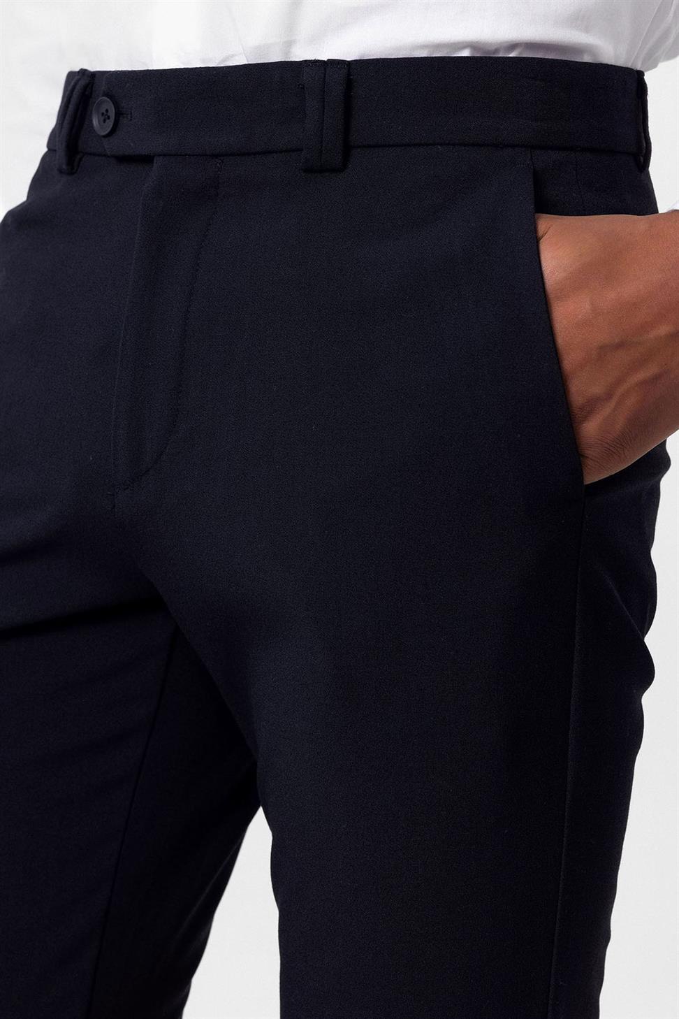 Antioch Lacivert Erkek Slim Fit Kumaş Pantolon