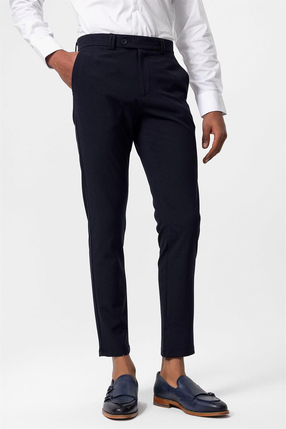 Antioch Lacivert Erkek Slim Fit Kumaş Pantolon