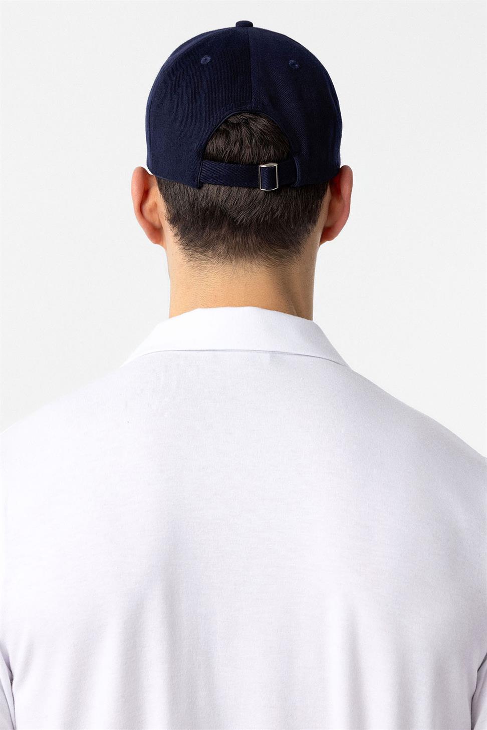 Antioch Lacivert İşlemeli Erkek Şapka