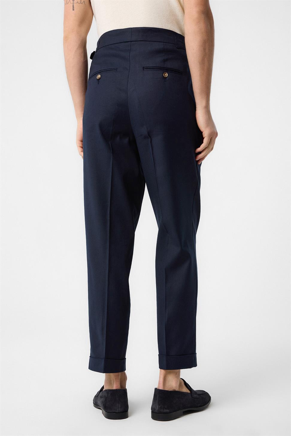 Antioch Lacivert İtalyan Kesim Yüksek Bel Erkek Pantolon