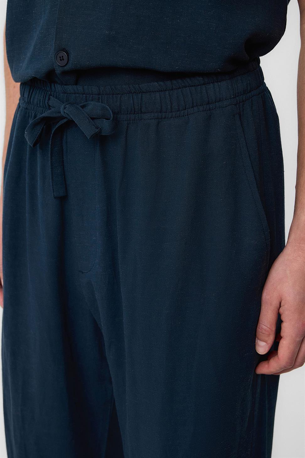 Antioch Lacivert Keten Karışımlı Jogger Erkek Pantolon