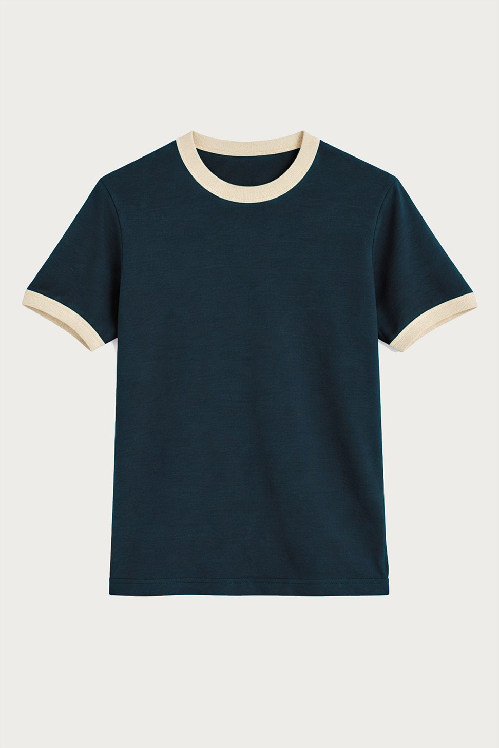 Antioch Lacivert Kontrast Yaka Erkek T-Shirt