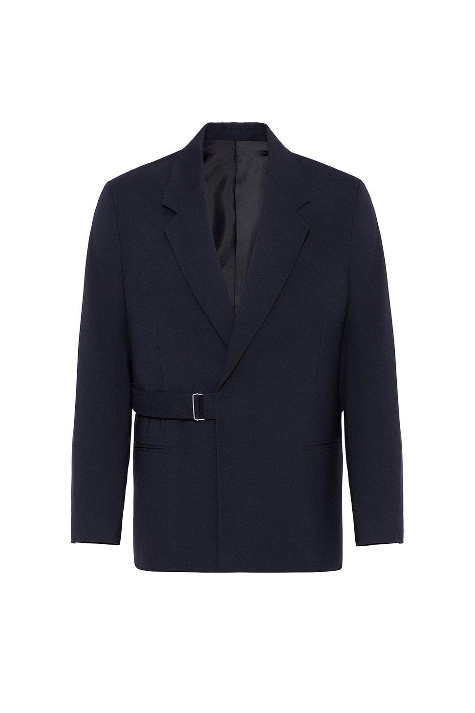 Antioch Lacivert Kuşaklı Relax Fit Erkek Blazer Ceket