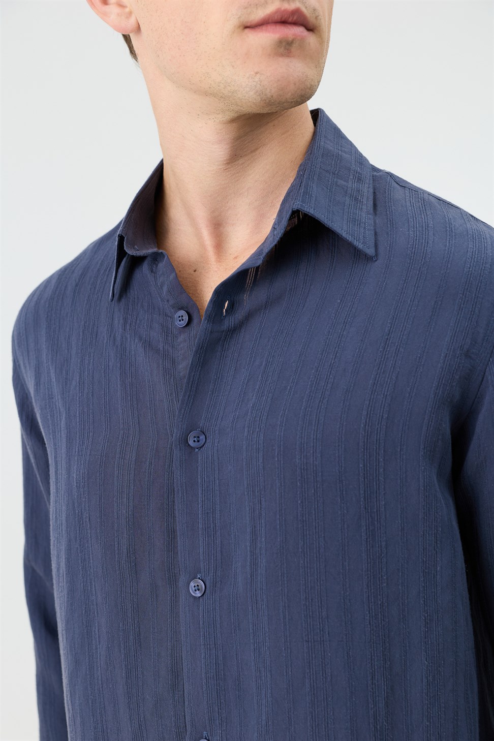 Mens Striped Shirt with Modal Blend