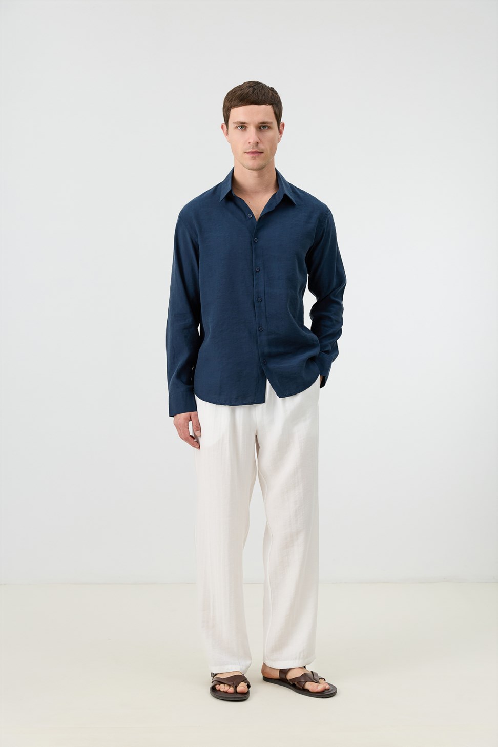Mens Patterned Shirt with Modal Blend