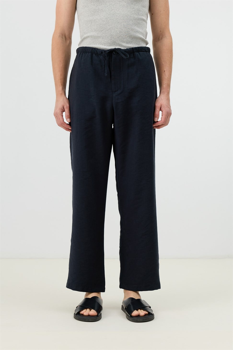Antioch Lacivert Modal Karışımlı Relaxed Erkek Pantolon