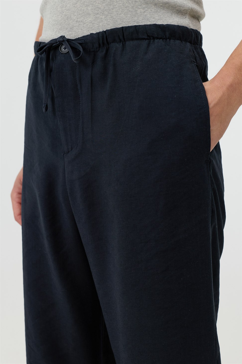 Antioch Lacivert Modal Karışımlı Relaxed Erkek Pantolon