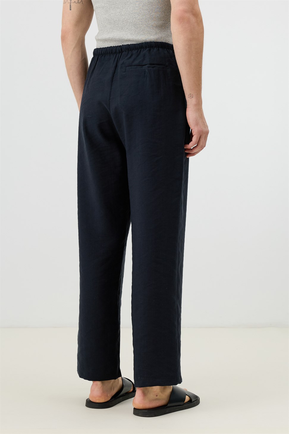 Antioch Lacivert Modal Karışımlı Relaxed Erkek Pantolon