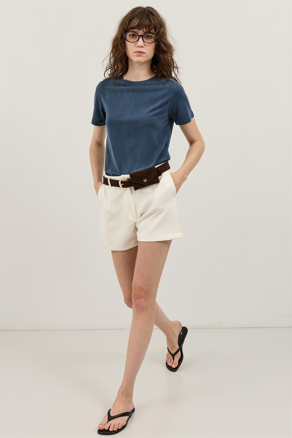 Antioch Lacivert Modal Karışımlı T-Shirt