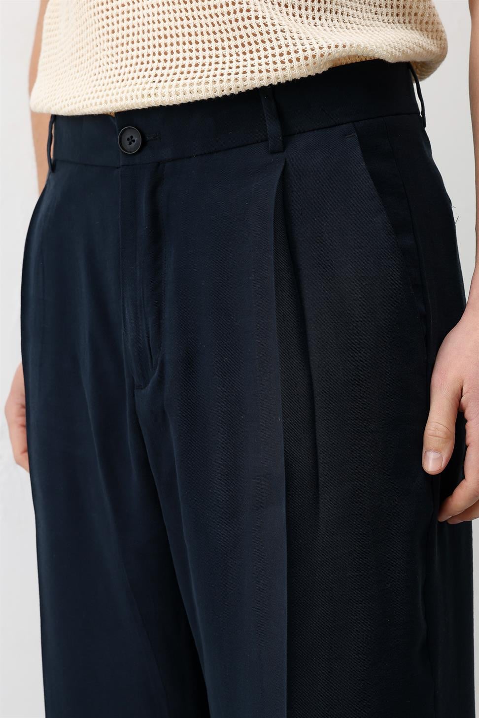 Antioch Lacivert Modal Kumaş Erkek Pantolon