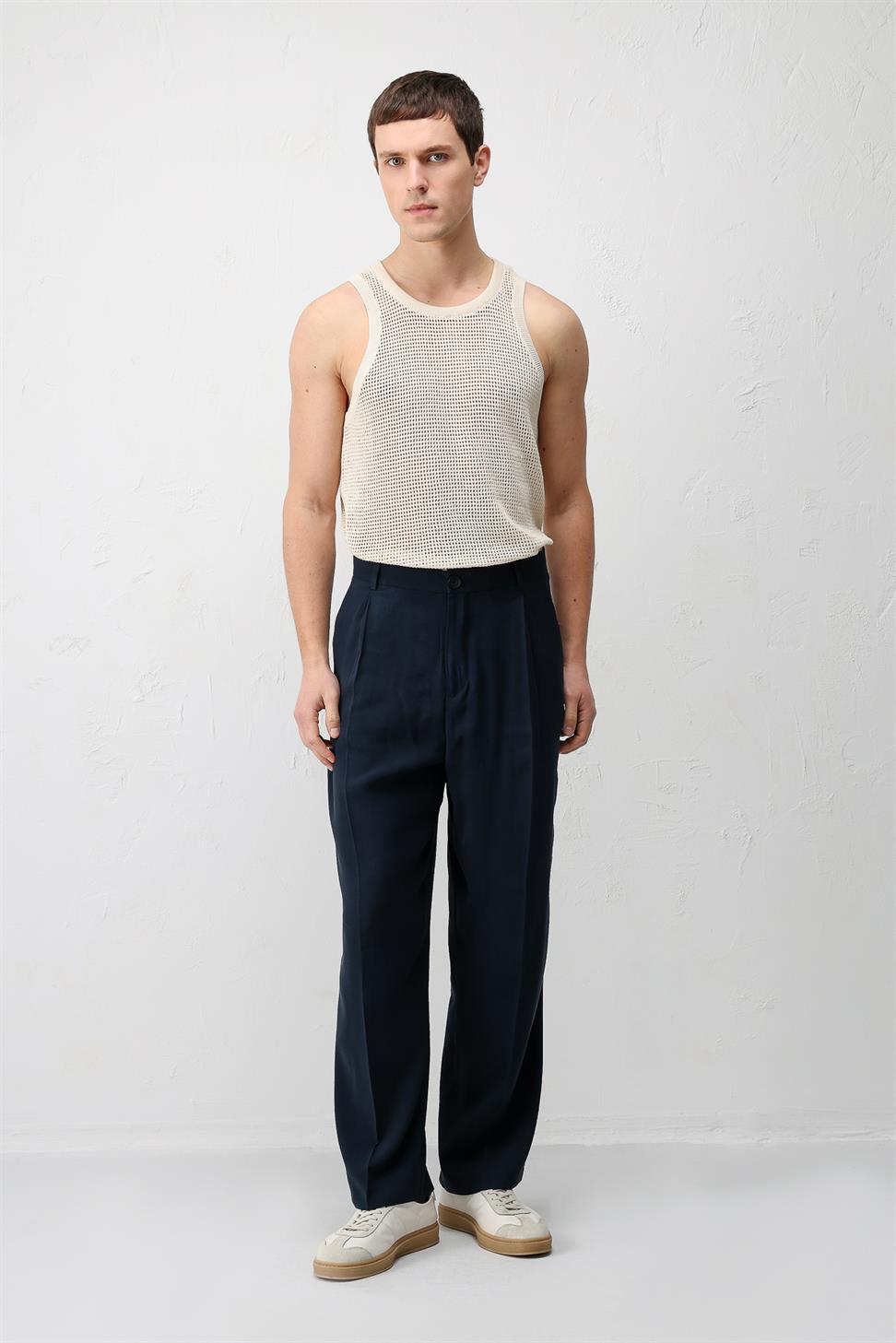 Antioch Lacivert Modal Kumaş Erkek Pantolon