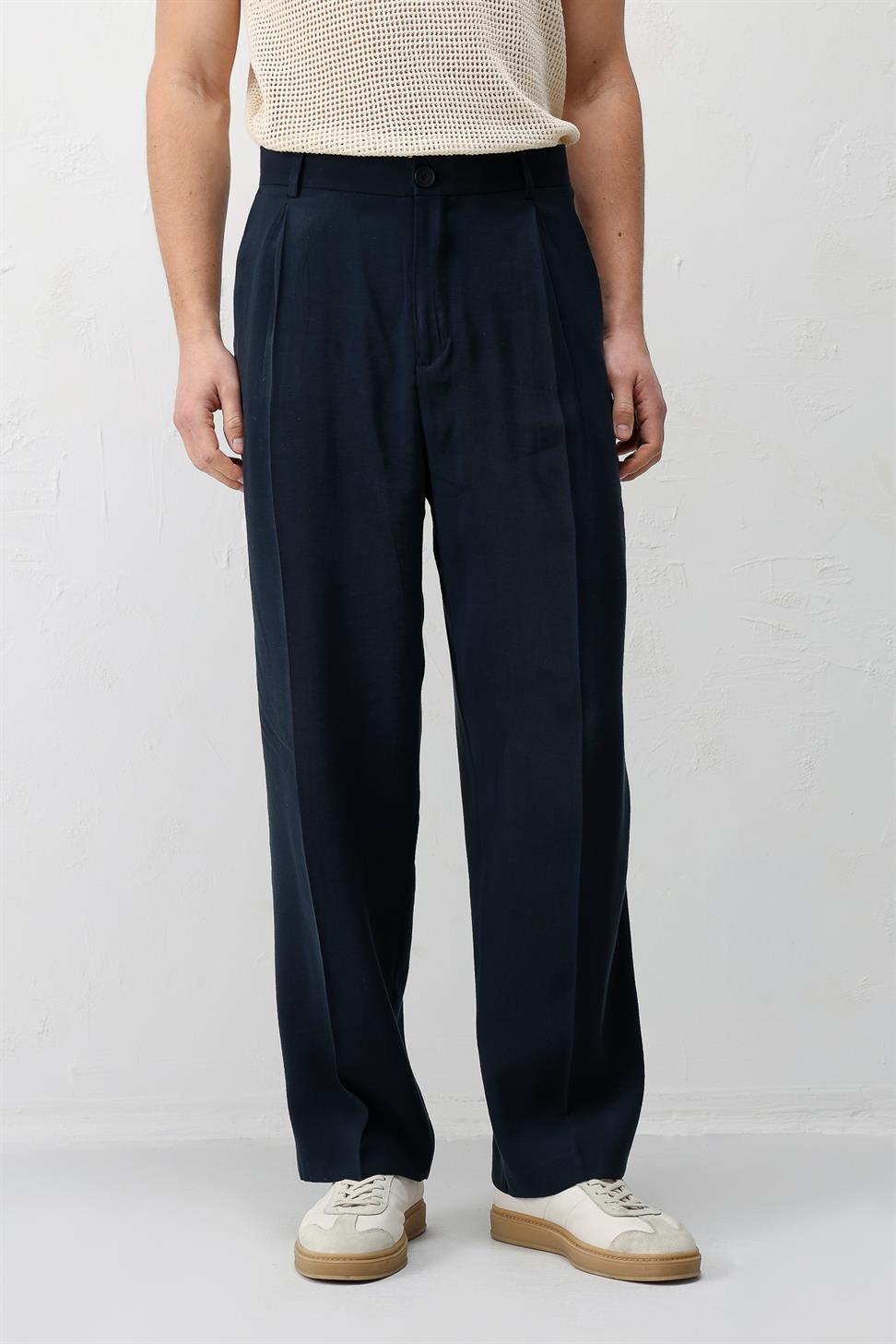 Antioch Lacivert Modal Kumaş Erkek Pantolon