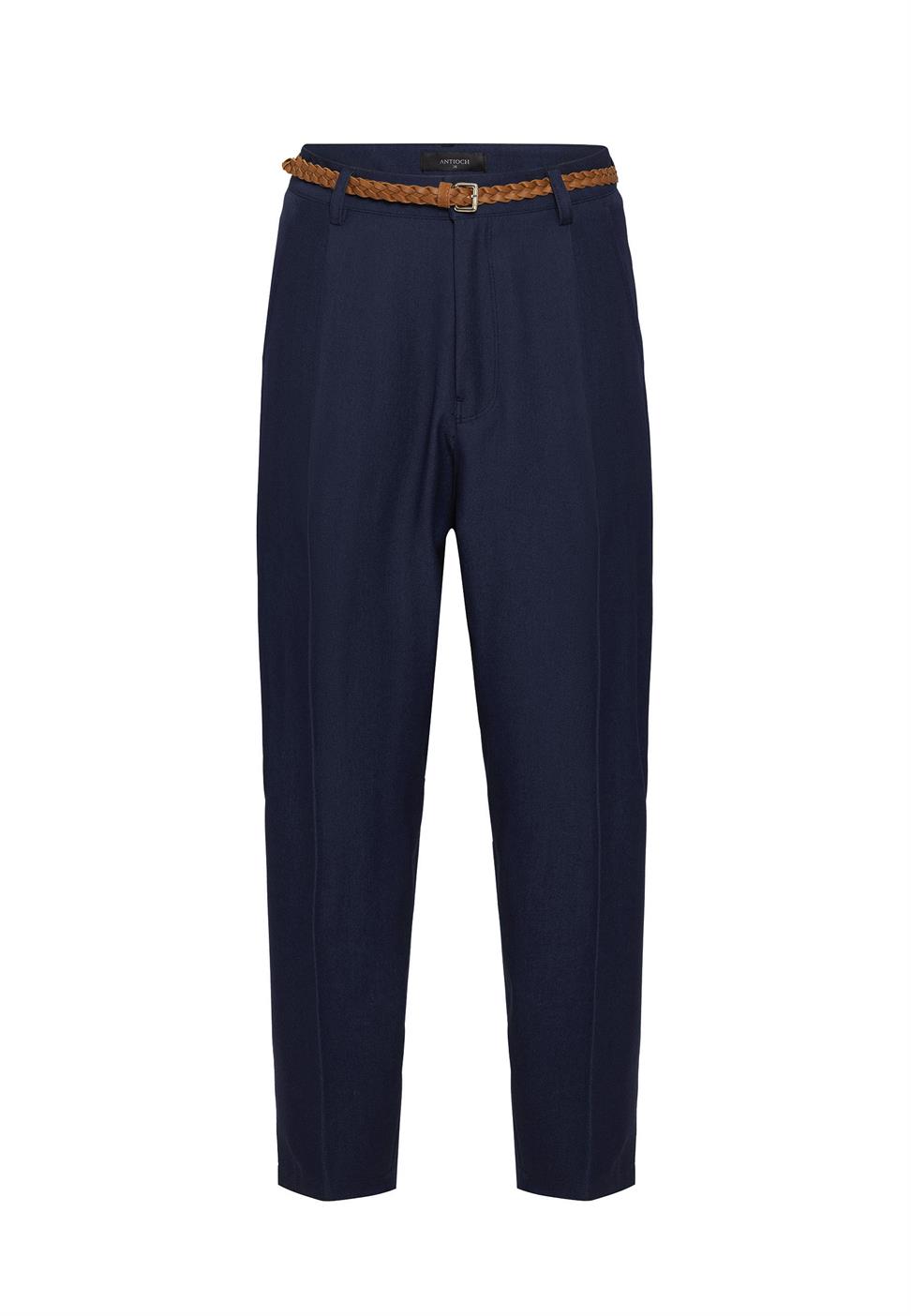 Antioch Lacivert Pensli Kadın Pantolon