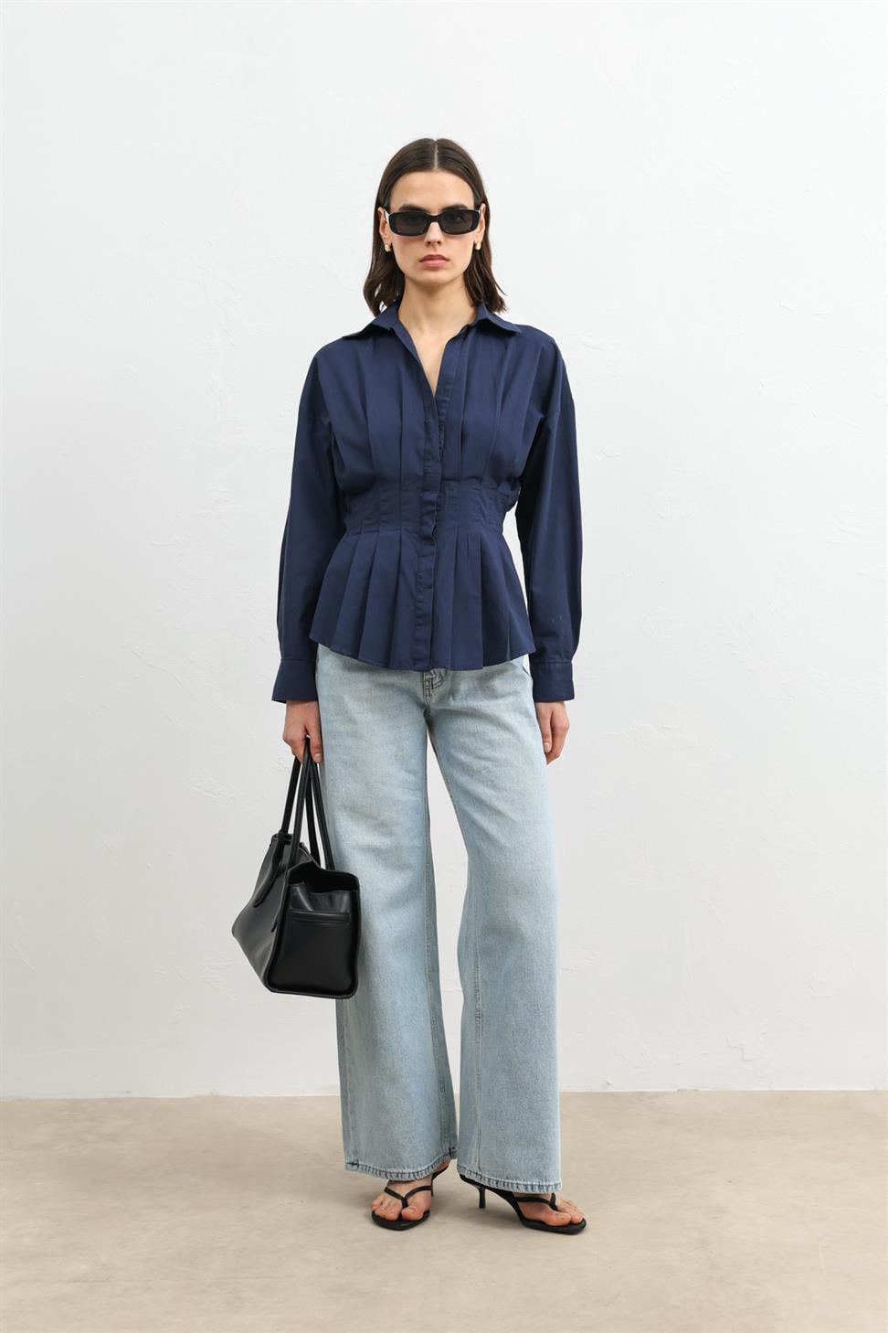 Ruffled Poplin Womens Shirt