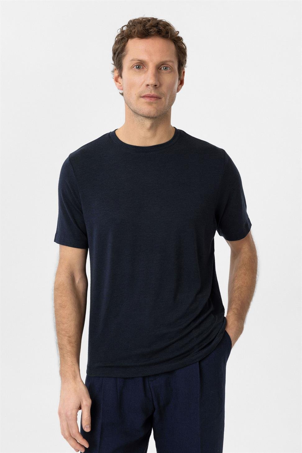 Antioch Lacivert Regular Fit Basic Erkek T-Shirt