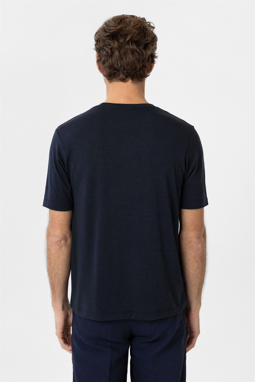 Antioch Lacivert Regular Fit Basic Erkek T-Shirt