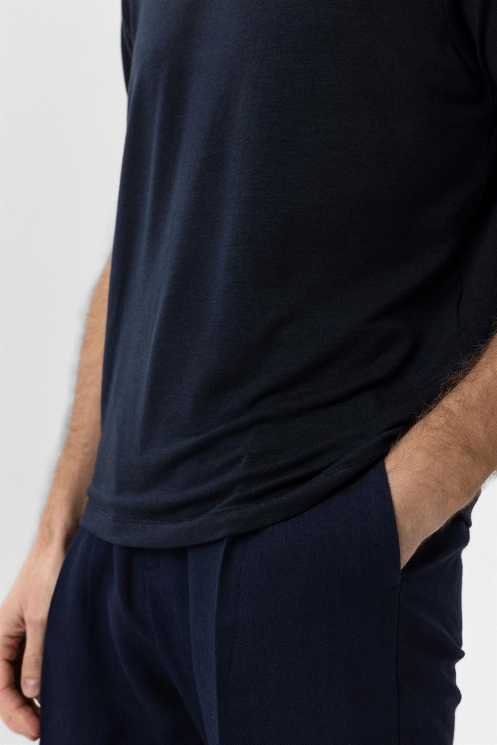 Antioch Lacivert Regular Fit Basic Erkek T-Shirt