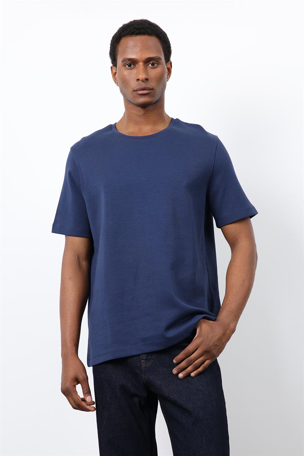 Antioch Lacivert Regular Fit Basic Erkek T-Shirt