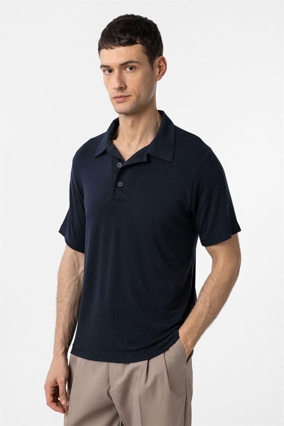 Antioch Lacivert Regular Fit Polo Yaka Erkek T-Shirt