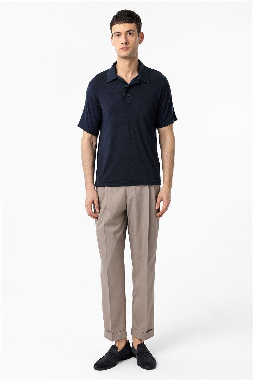 Antioch Lacivert Regular Fit Polo Yaka Erkek T-Shirt