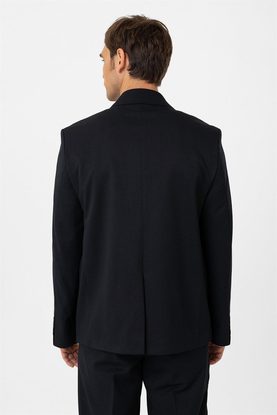 Antioch Lacivert Relax Fit Erkek Blazer Ceket