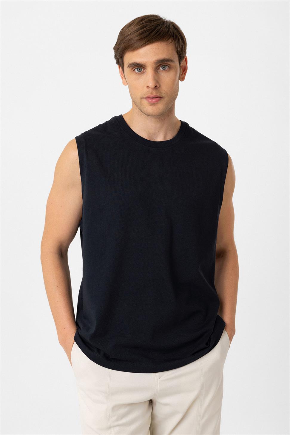 Antioch Lacivert Relaxed Fit Erkek Atlet