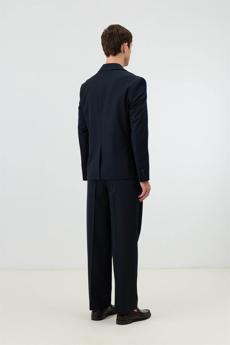 Antioch Lacivert Relaxed Kruvaze Erkek Blazer Ceket