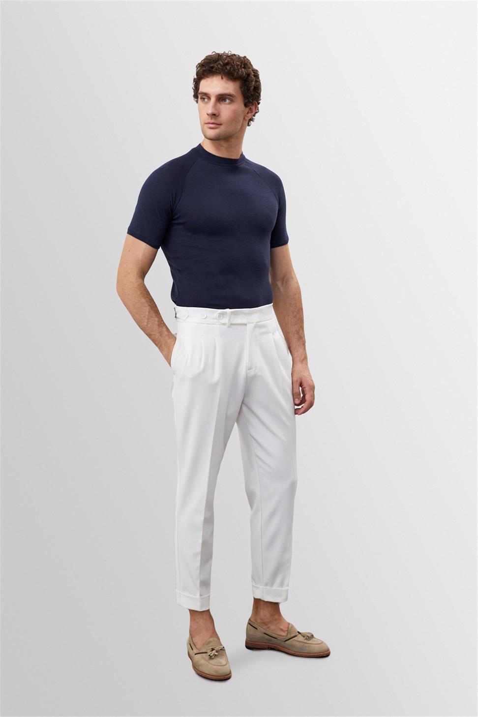 Antioch Lacivert Slim Fit Bisiklet Yaka Erkek T-Shirt