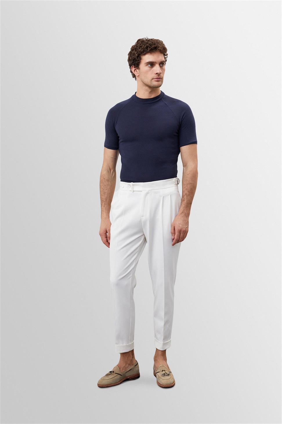 Antioch Lacivert Slim Fit Bisiklet Yaka Erkek T-Shirt