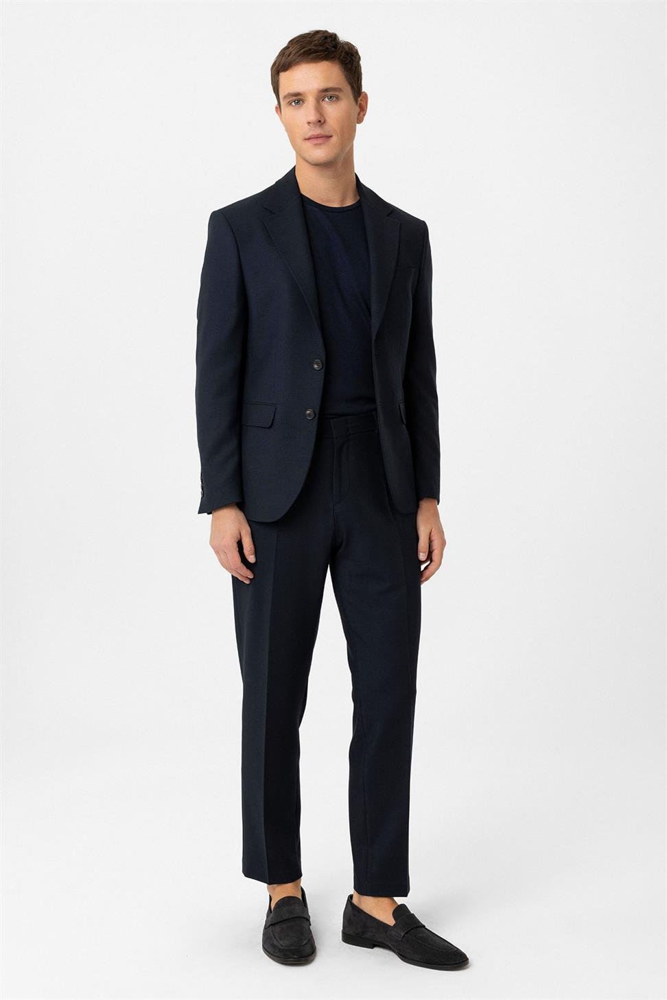 Antioch Lacivert Slim Fit Klasik Erkek Takım