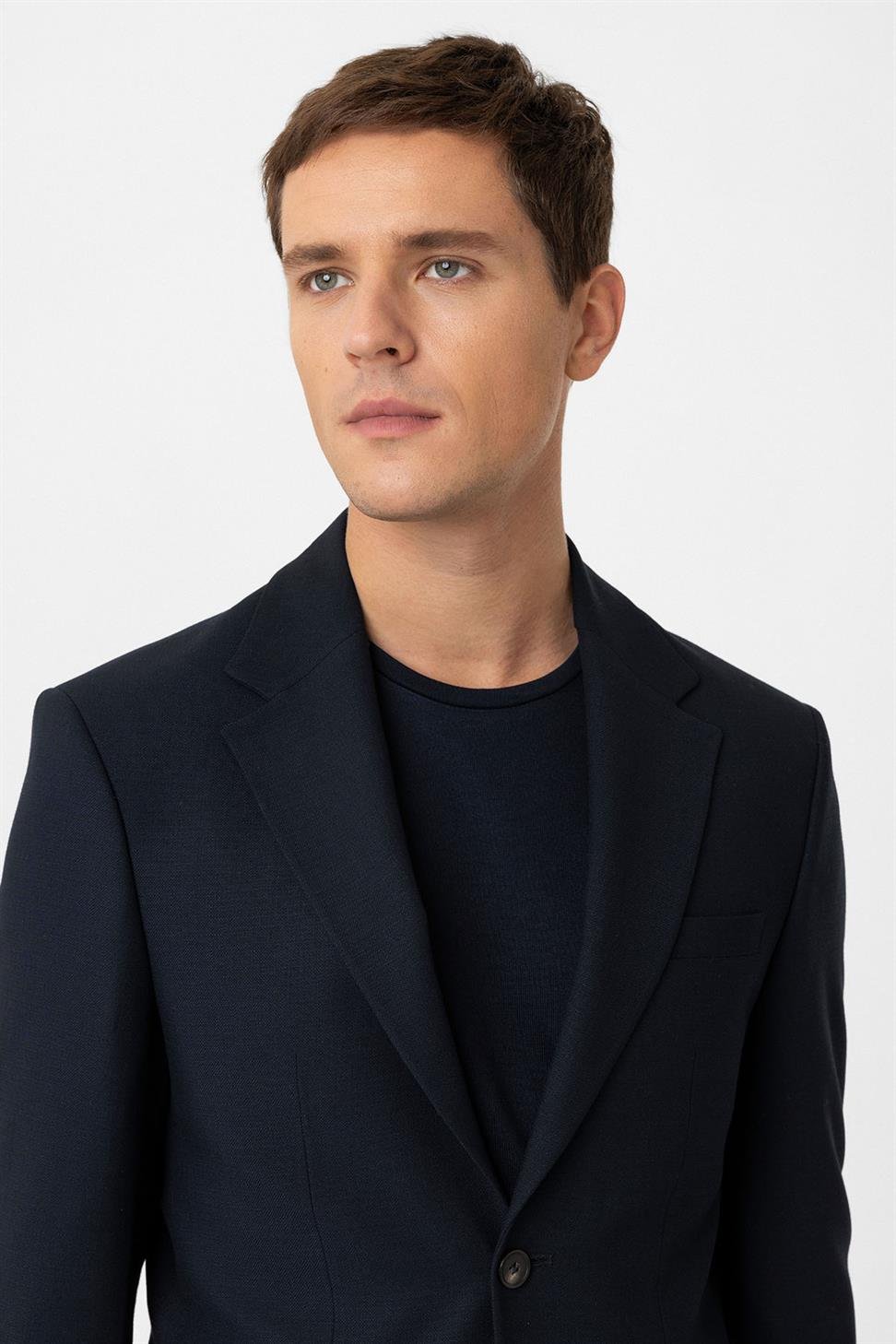 Antioch Lacivert Slim Fit Klasik Erkek Takım