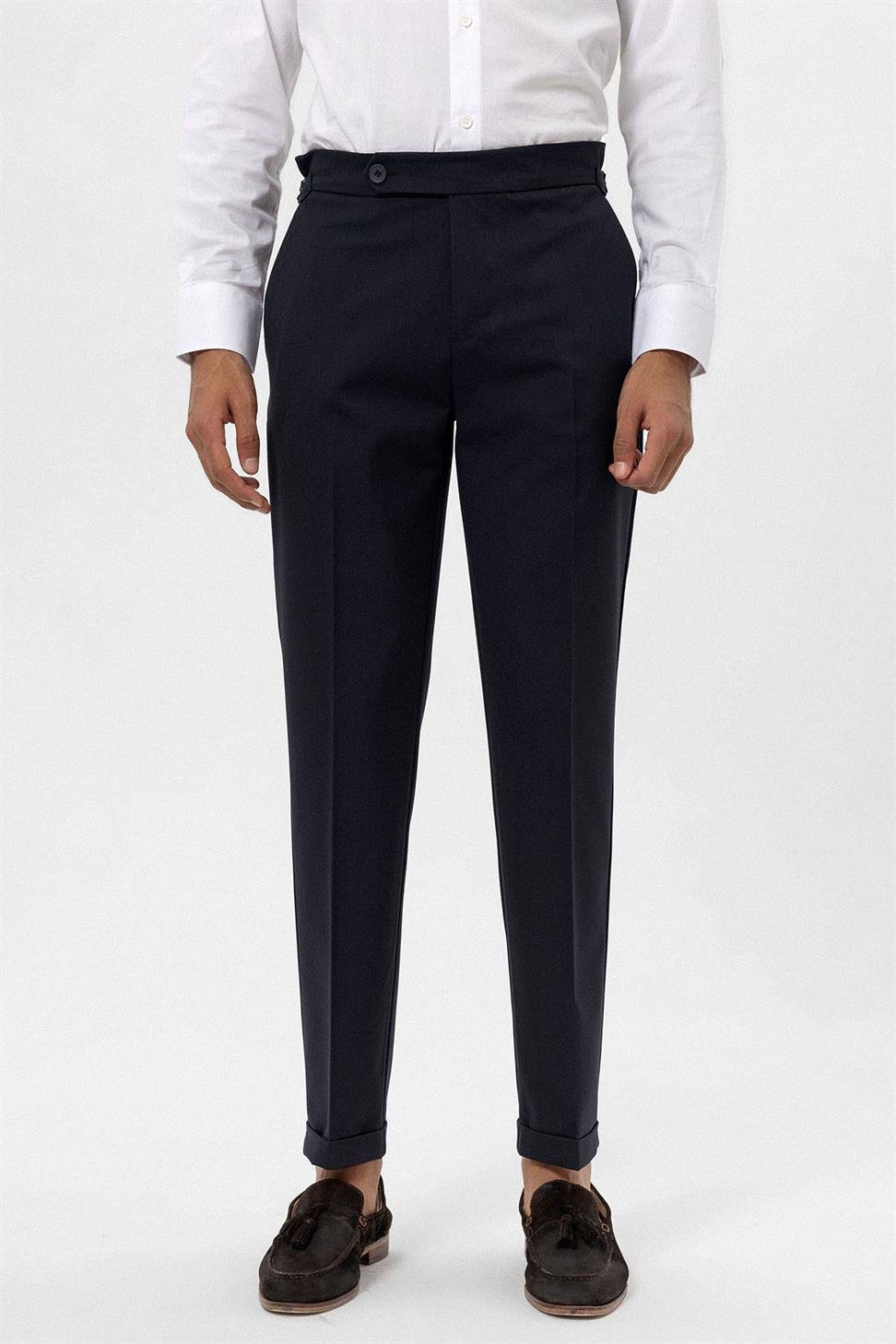 بنطلون رجالي بخصر عالٍ عادي للرجال