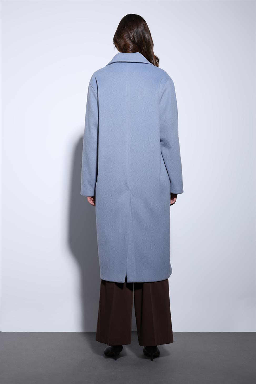 Antioch Mavi Kruvaze Kadın Kaban