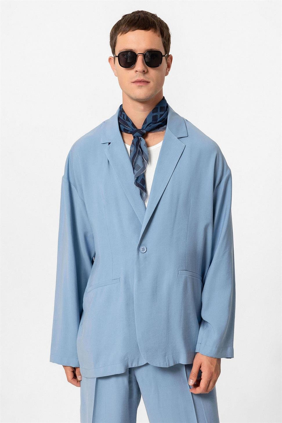 Oversized Unlined Mens Blazer Jacket