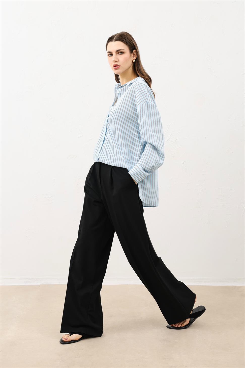 Oversized Striped Womens Shirt