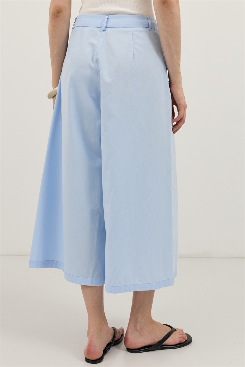 Antioch Mavi Pileli Culotte Pantolon