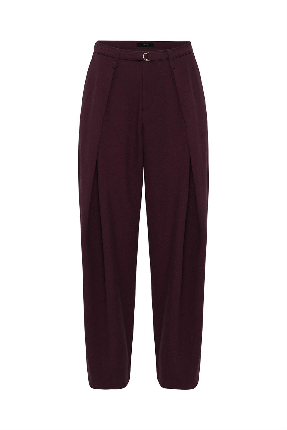 Antioch Mürdüm Kemerli Pilili Kadın Pantolon