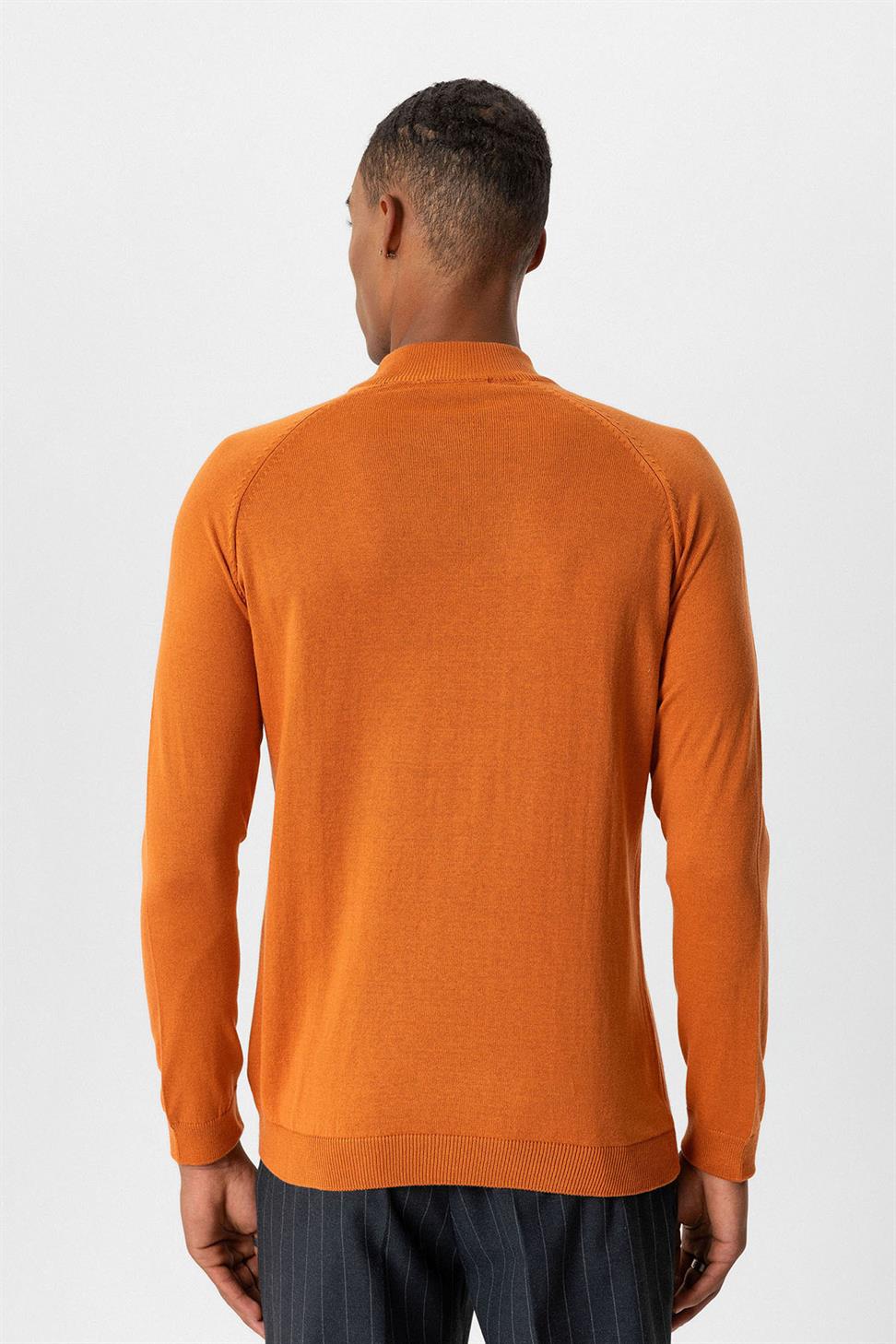 Antioch Oranj Yarım Boğazlı Erkek Triko