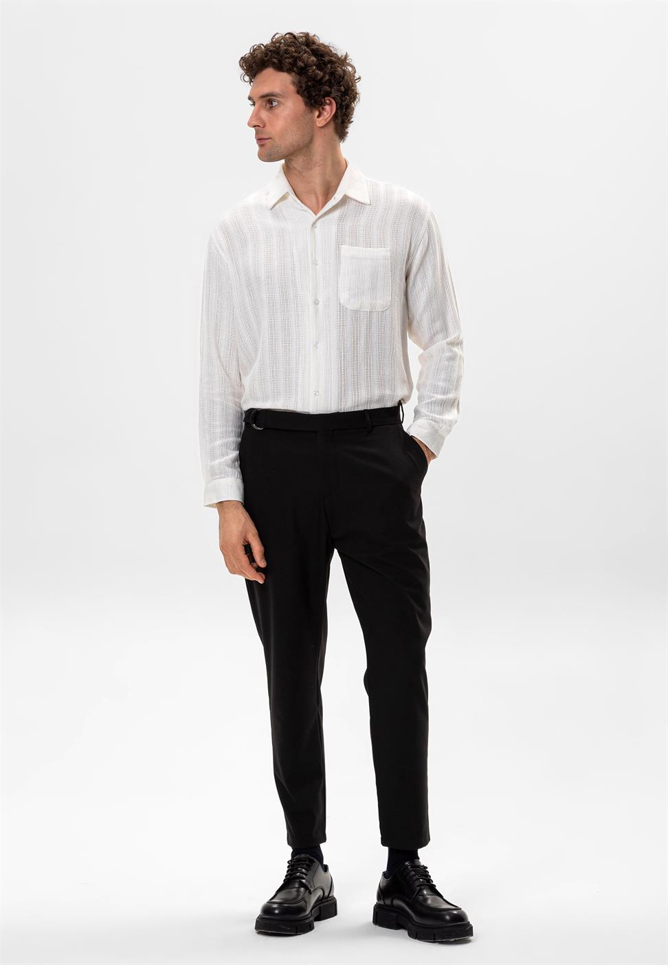 محبوك قميص مفصل للرجال