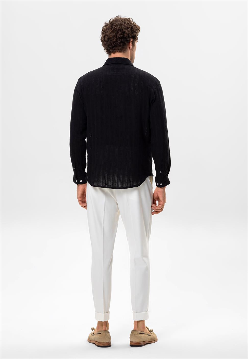 محبوك قميص مفصل للرجال