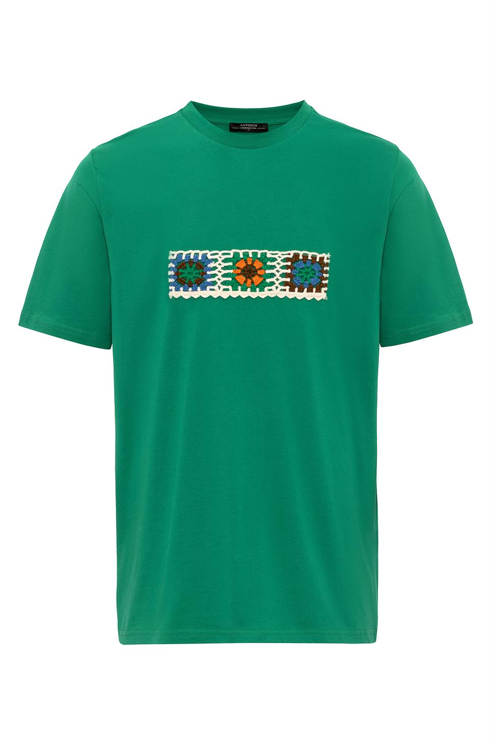 محبوك التفاصيل تي شيرت للرجال