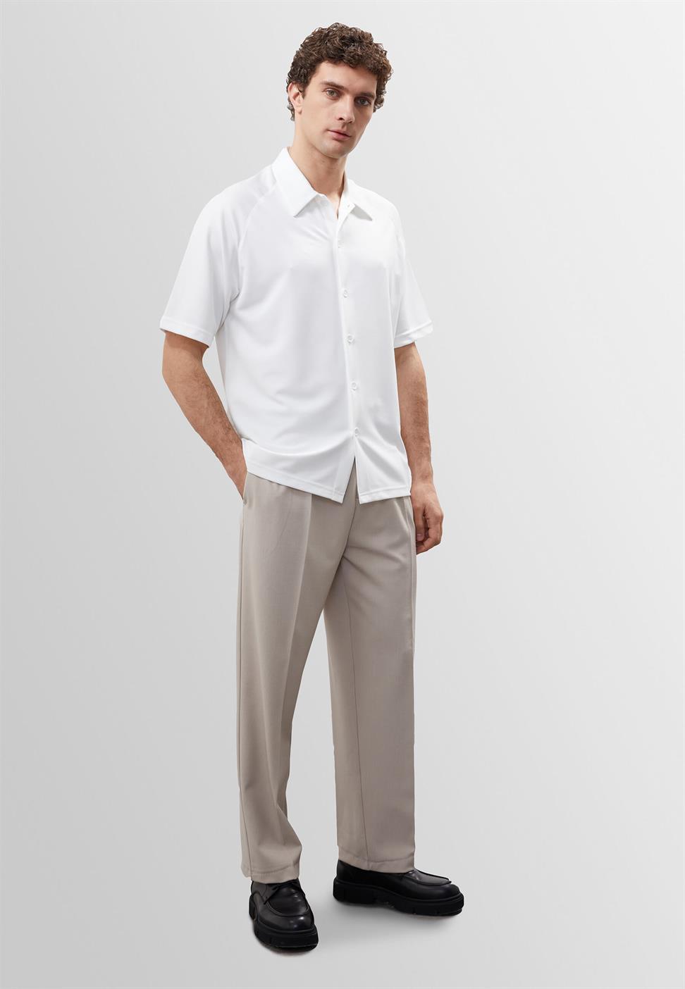 قميص رجالي بأكمام قصيرة مقاس كبير