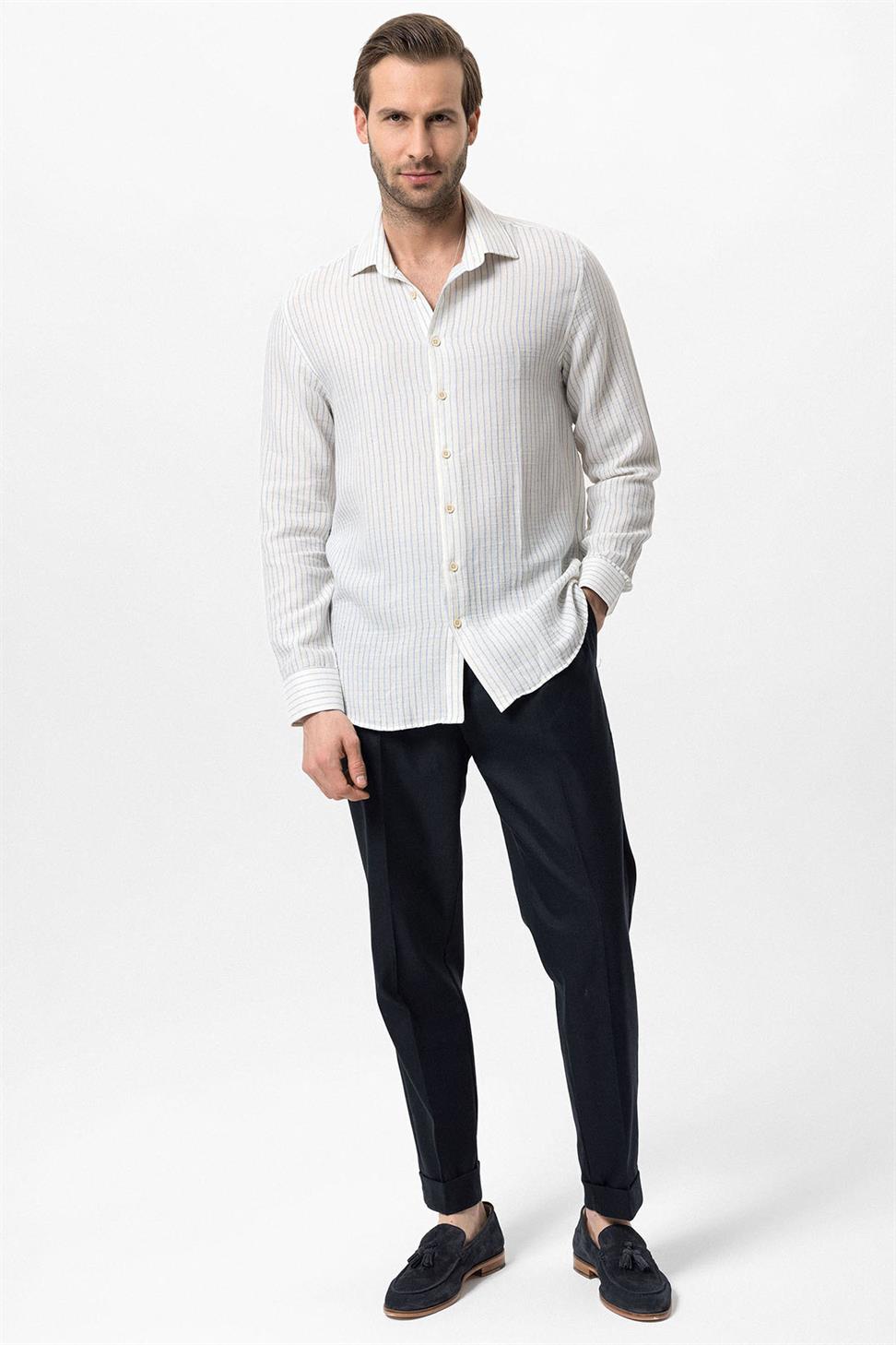 قميص رجالي قطن مخطط