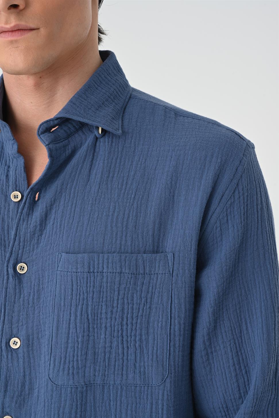 قميص رجالي من القطن مريح