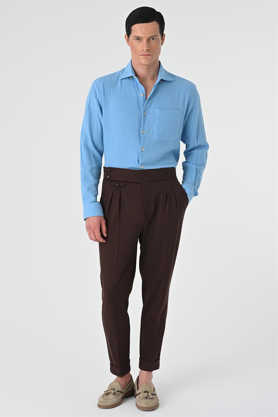 قميص رجالي من القطن مريح